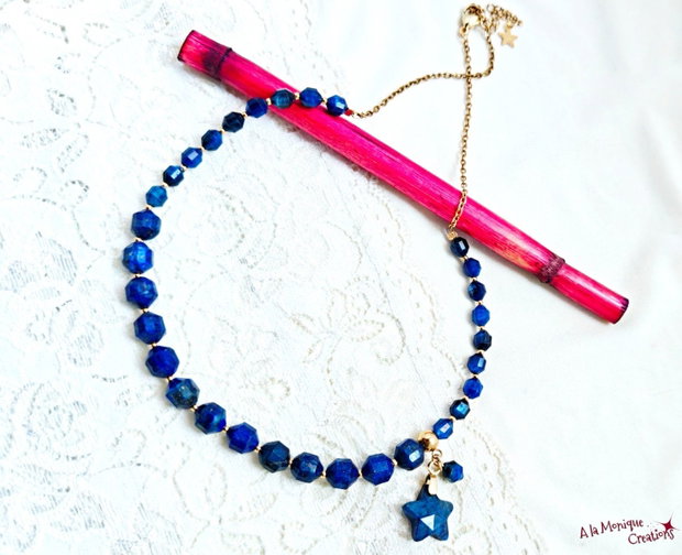 Colier cu steluta si lapis lazuli