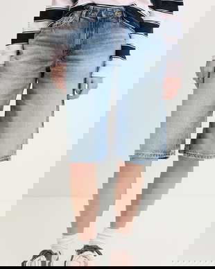 Guess Jeans pantaloni scurți de damă din denim