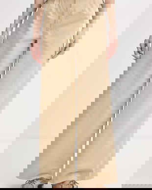 U.S. Polo Assn. pantaloni de femei cu bumbac FULL LENGTH WIDE LEG