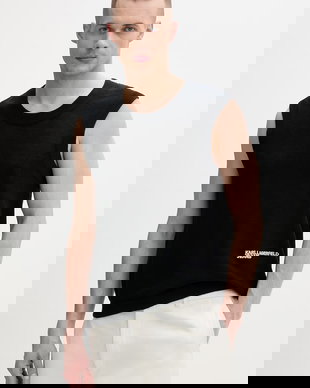 Karl Lagerfeld Jeans vestă pentru bărbați, din bumbac