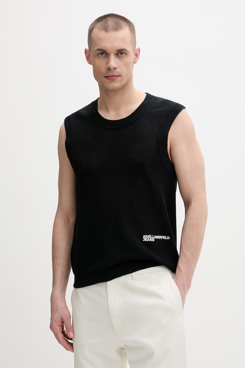 Karl Lagerfeld Jeans vestă pentru bărbați, din bumbac