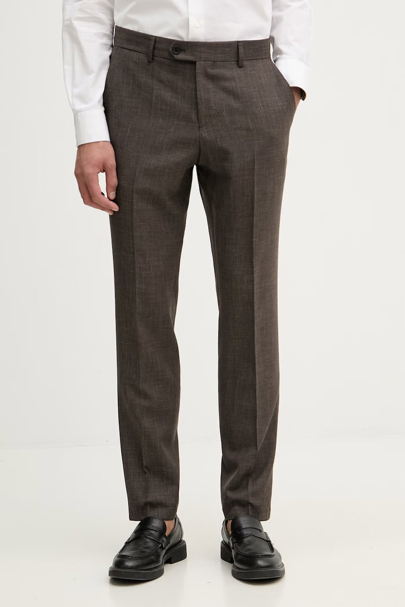 BOSS pantaloni pentru bărbați, cu lână BOSS X DAVID BECKHAM