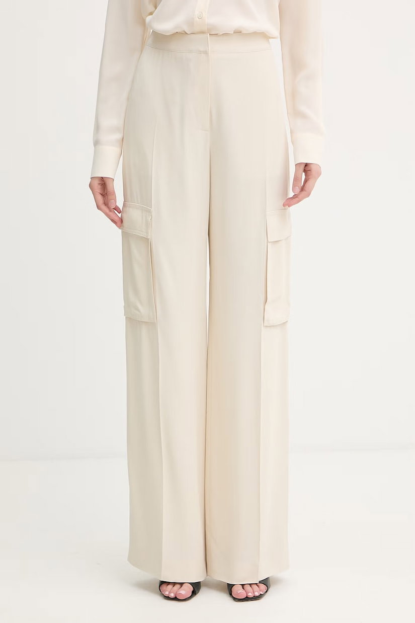 BOSS pantaloni cargo pentru femei, cu vâscoză Tianamia1