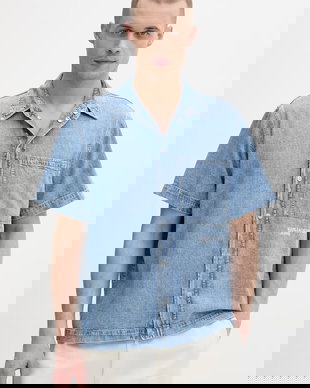 Karl Lagerfeld Jeans cămașă pentru bărbați, din bumbac