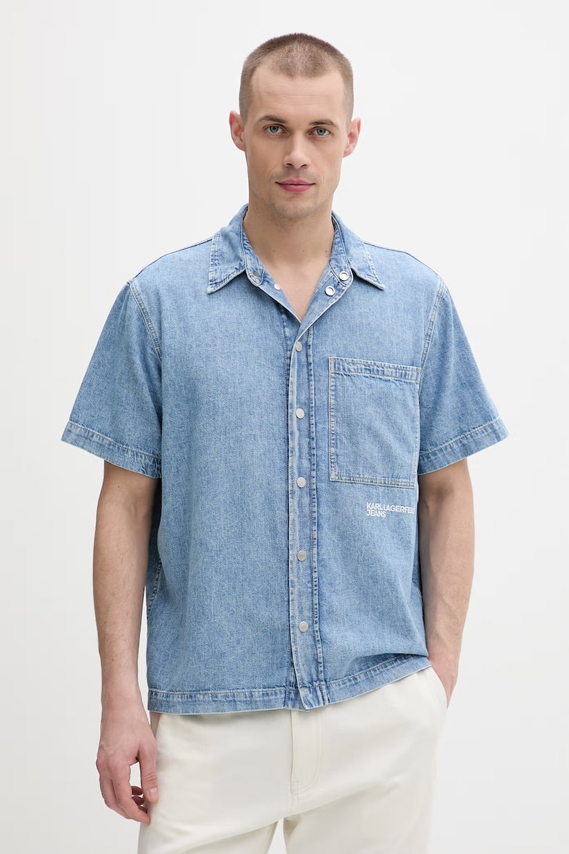 Karl Lagerfeld Jeans cămașă pentru bărbați, din bumbac