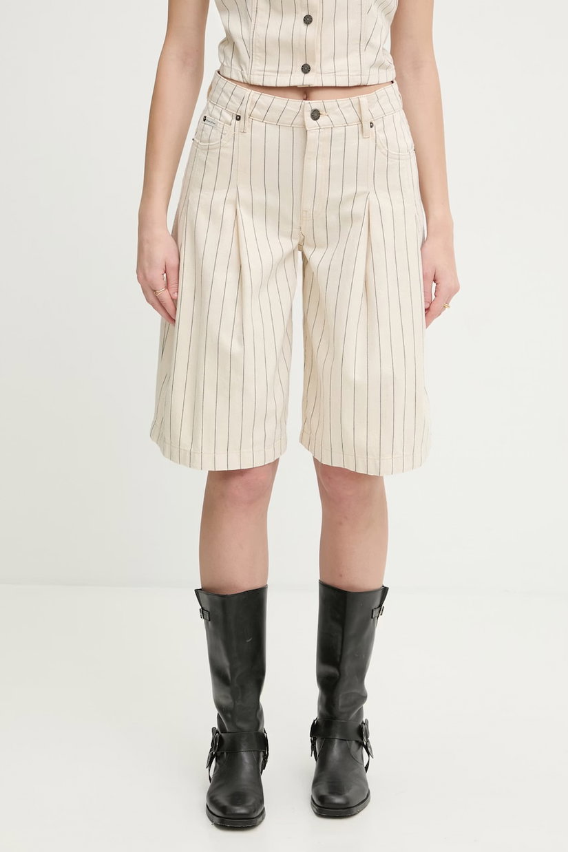 Guess Jeans pantaloni scurți femei din bumbac