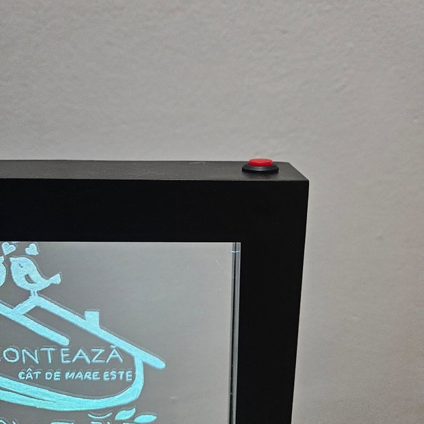 Lampă LED cu geam din STICLA - Cadou CASA NOUA - Gravata Manual