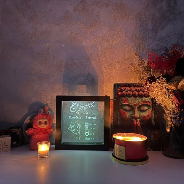 Lampă LED Personalizată - Gravură Manuală pe Sticlă - Cadou BEBELUS - La Comandă!