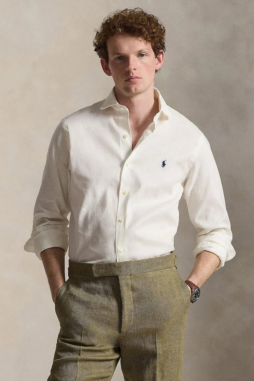 Polo Ralph Lauren cămașă pentru bărbați, din in