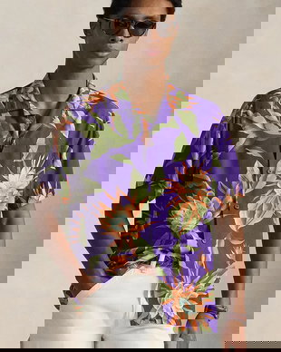 Polo Ralph Lauren cămașă pentru bărbați, cu vâscoză