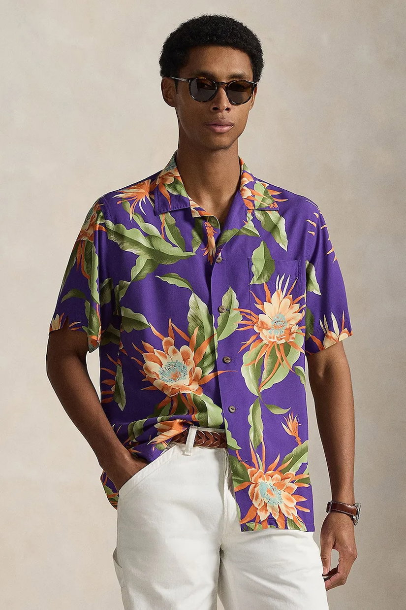 Polo Ralph Lauren cămașă pentru bărbați, cu vâscoză