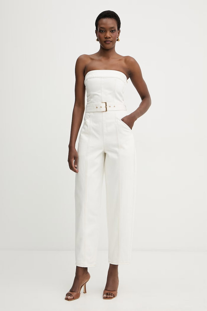 Armani Exchange salopetă fără bretele femei din denim