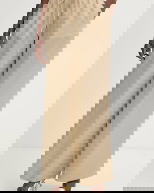 BOSS pantaloni palazzo de femei cu lyocell Tavati2 102772