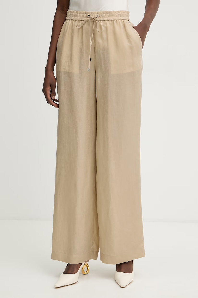 BOSS pantaloni palazzo de femei cu lyocell Tavati2 102772