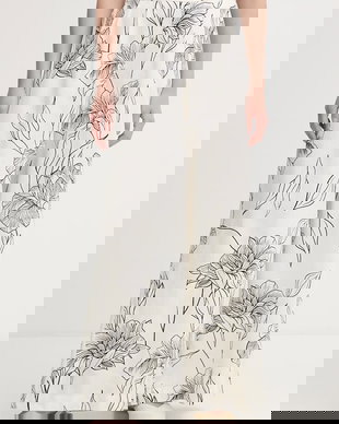 Gaudi pantaloni palazzo de damă din in