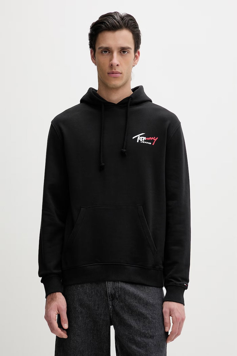 Tommy Jeans Hanorac cu glugă masculin din bumbac