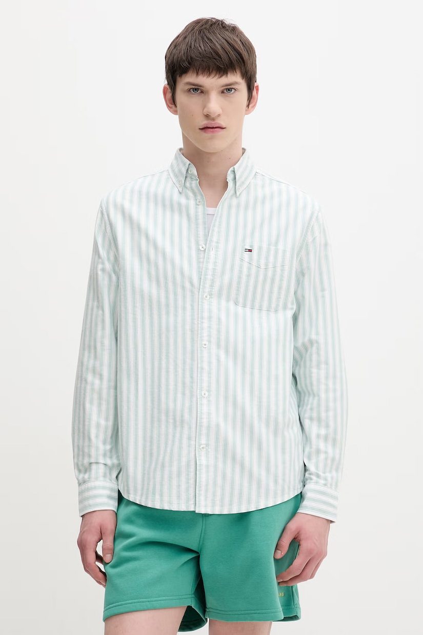 Tommy Jeans cămașă bărbați din bumbac