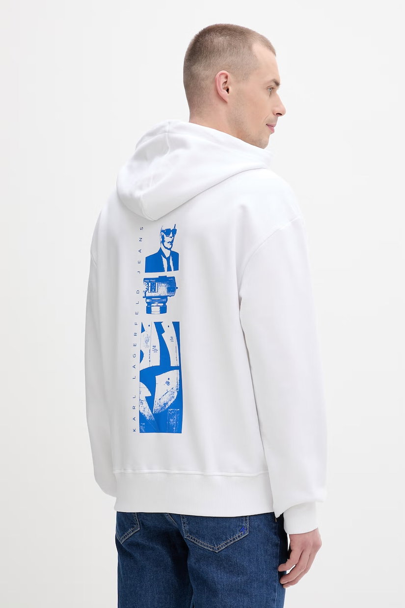 Karl Lagerfeld Jeans hanorac cu glugă pentru bărbați, din bumbac