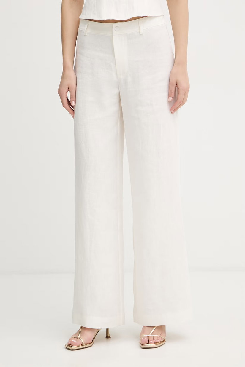 Bardot pantaloni de damă din in