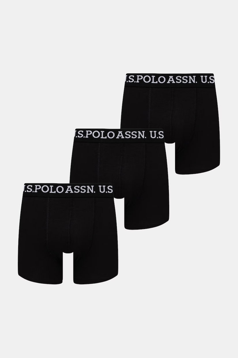 U.S. Polo Assn. boxeri bărbați din bumbac cu elastan USPA Trunk pachet de 3