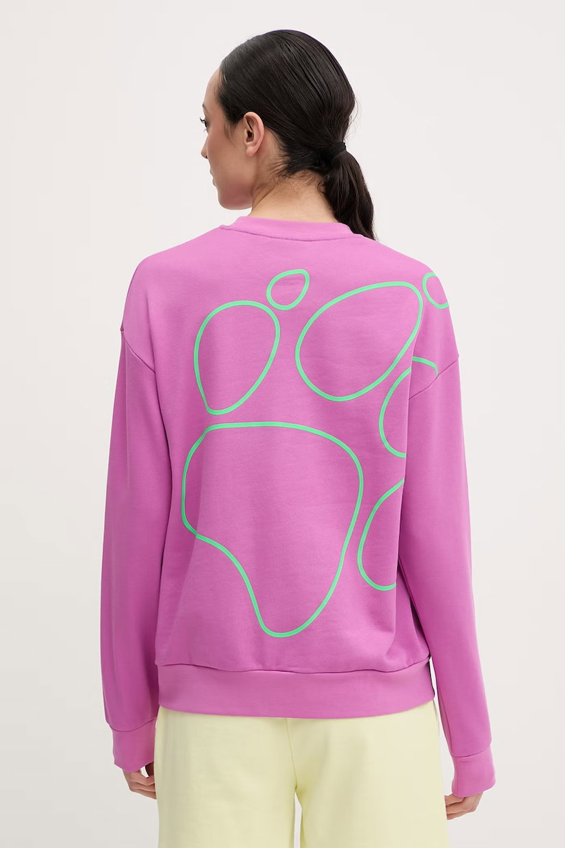 Jack Wolfskin hanorac pentru femei, din bumbac Celebrate The Paw