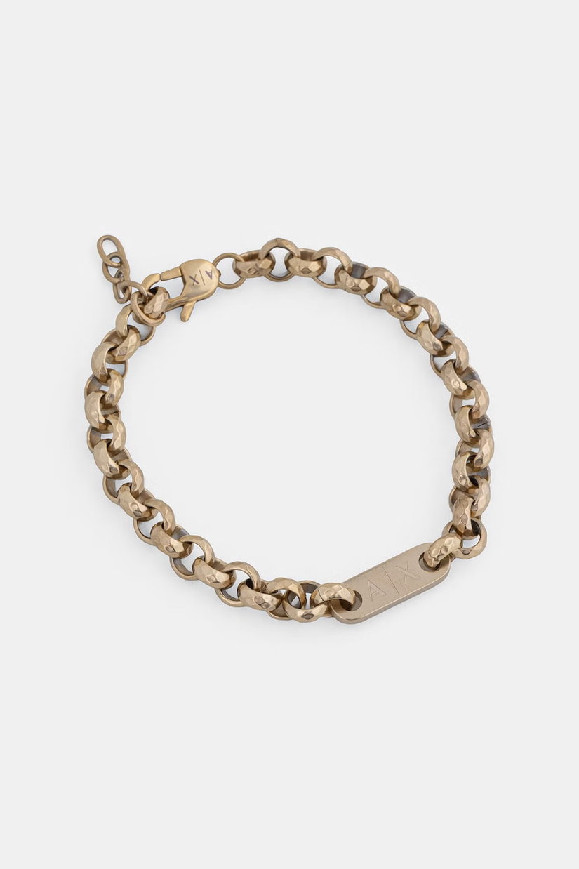 Armani Exchange brățară pentru bărbați, din oțel inoxidabil Classic