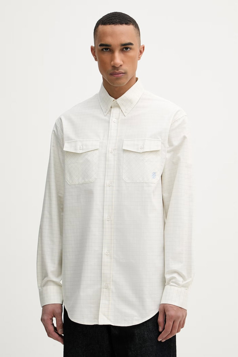 Drôle de Monsieur cămașă pentru bărbați, din bumbac Chemise a Carreaux