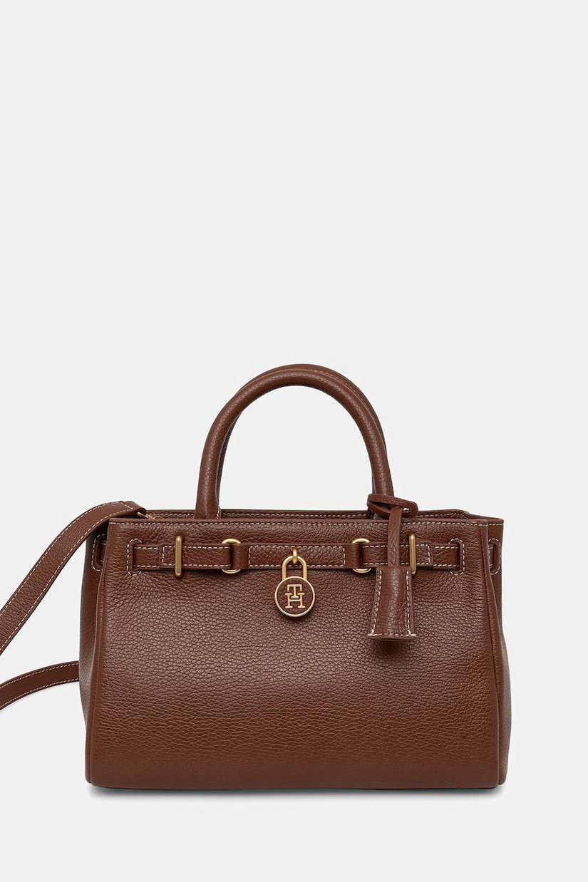 Tommy Hilfiger tote bag pentru femei, din piele