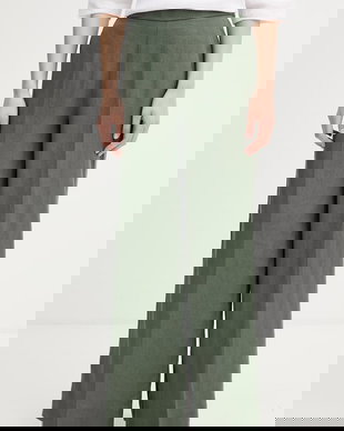 United Colors of Benetton pantaloni de damă din in