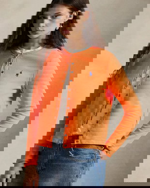 Polo Ralph Lauren cardigan pentru femei, cu bumbac