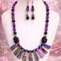 SET ~MYSTIC VIOLET LIGHT~agate,ametist,jad,hematit,accesorii argintii