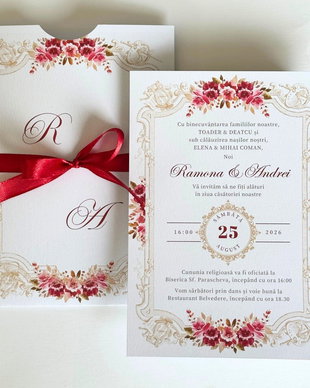 Invitatie nunta florala