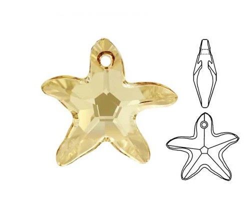Pandantiv Swarovski - starfish 16 mm (6721-GSH)