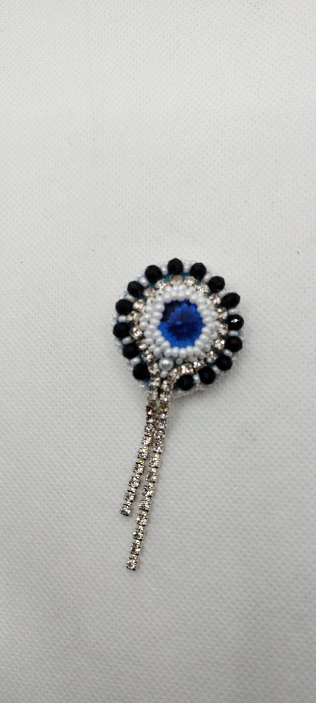 Brosa unicat, brosa handmade, brosa cu cristal swarovski