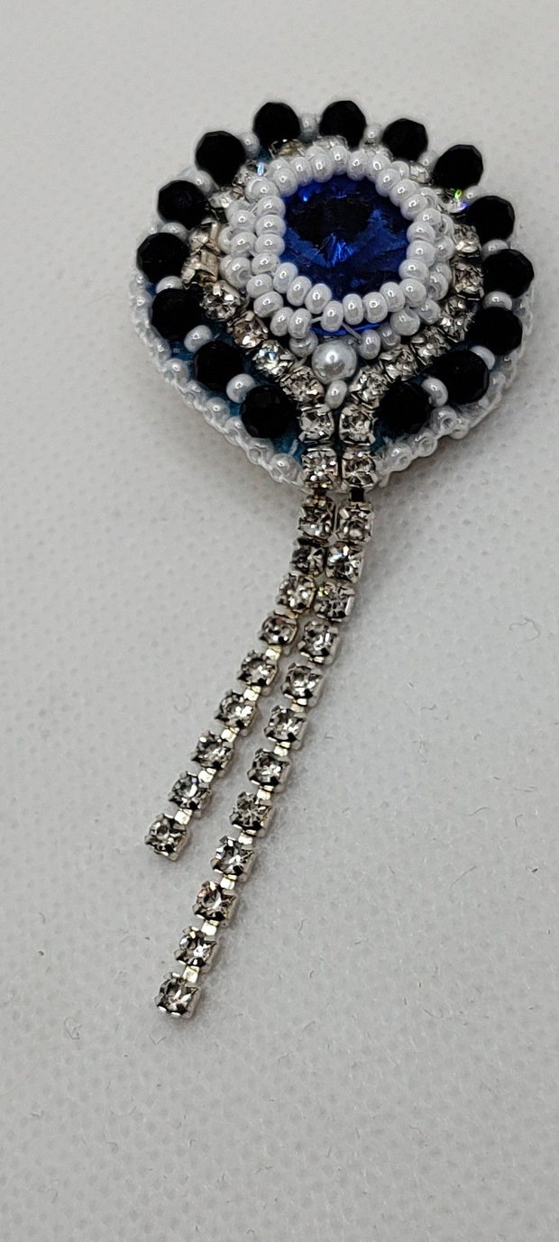 Brosa unicat, brosa handmade, brosa cu cristal swarovski