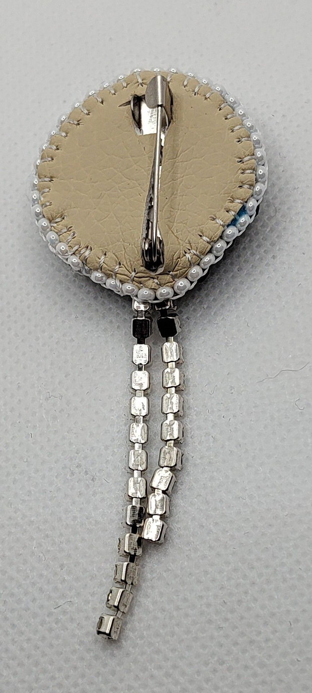 Brosa unicat, brosa handmade, brosa cu cristal swarovski