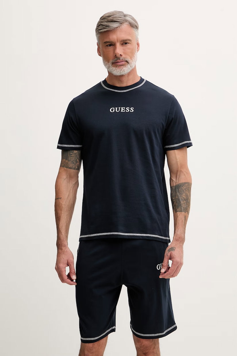 Guess pijama din două piese pentru bărbați bumbac WILLEM