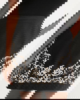 BOSS Orange fustă în formă de A din bumbac C Valembroi 1