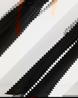 BOSS Orange pantaloni wide leg pentru femei, cu amestec de in C Tacola