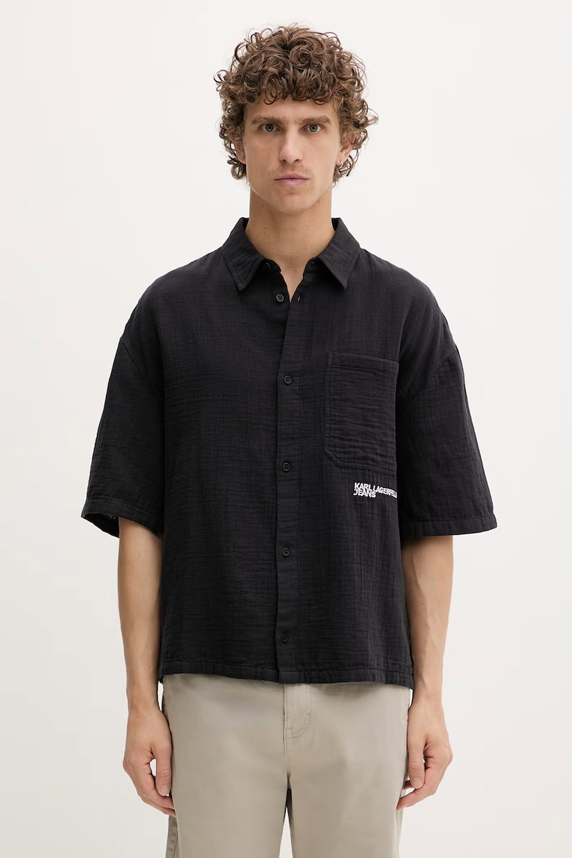 Karl Lagerfeld Jeans cămașă pentru bărbați, din bumbac