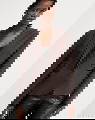 BOSS sacou cu un singur rând de nasturi de damă cu vâscoză Jia14