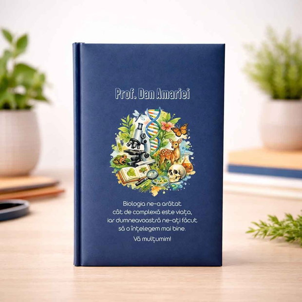 Agendă Personalizată Cadou pentru Profesorul de Biologie
