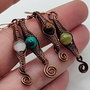 Cercei unicat, cercei din cupru, cercei handmade,cercei cu cristale.