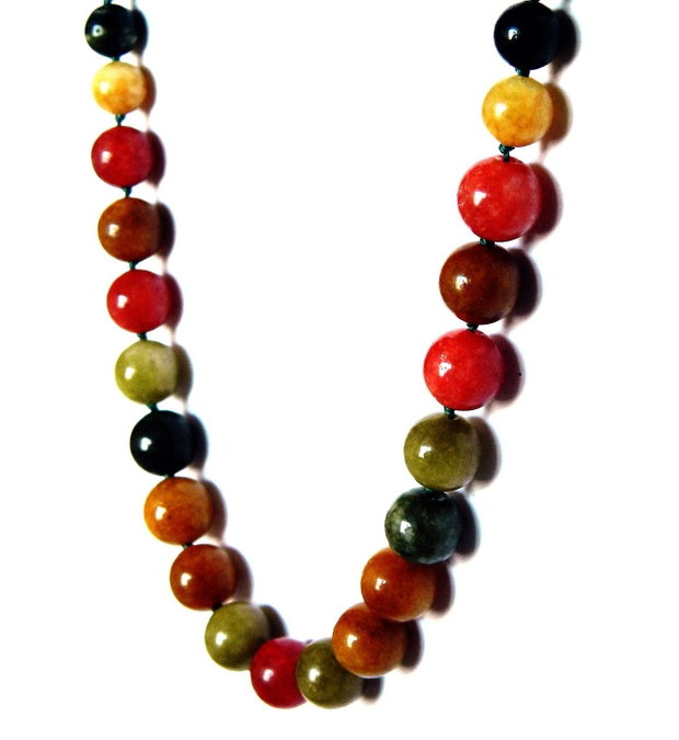 Set bijuterii cu colier si cercei clasici realizat cu Agate Alashan multicolore, bijuterii de primavara, superb cadou pentru ea (136)