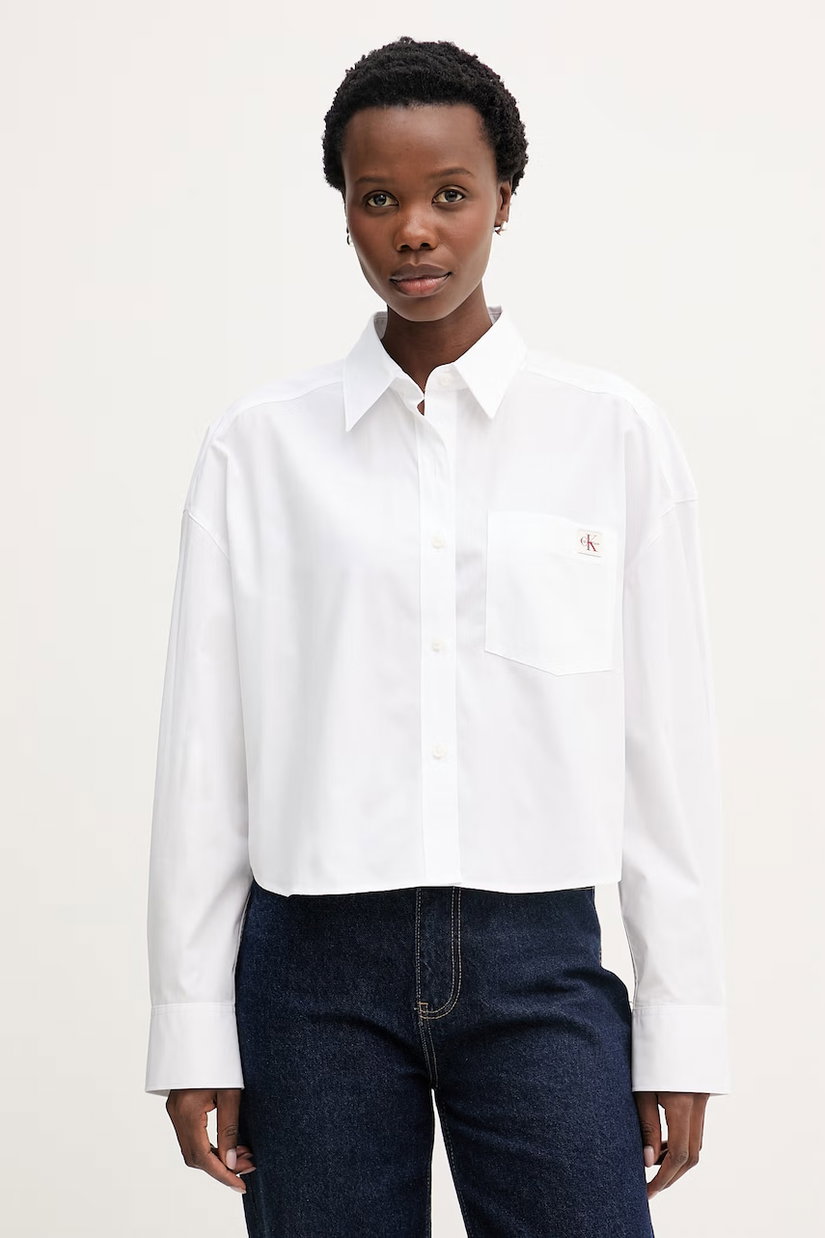 Calvin Klein Jeans cămașă pentru femei, din bumbac