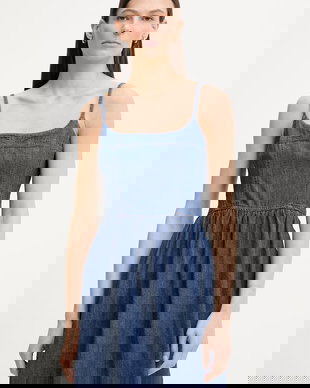 Levi's rochie evazată din denim JOLENE DENIM