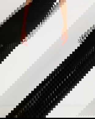 MICHAEL Michael Kors fustă tricotată cu vâscoză