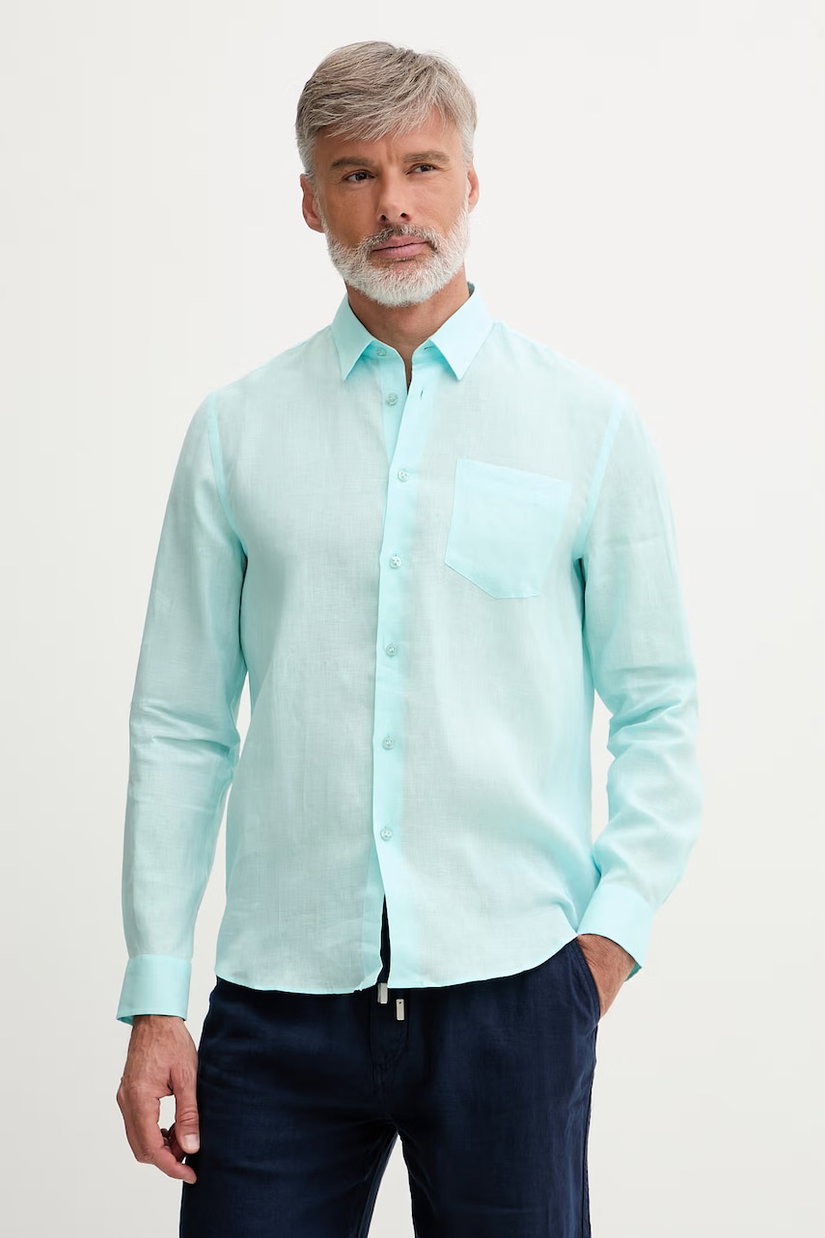 Vilebrequin cămașă pentru bărbați, din in