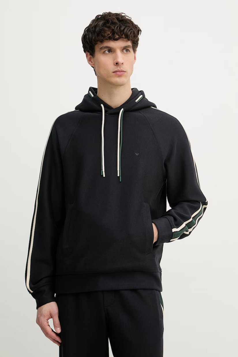 Emporio Armani hanorac cu glugă pentru bărbați, cu bumbac