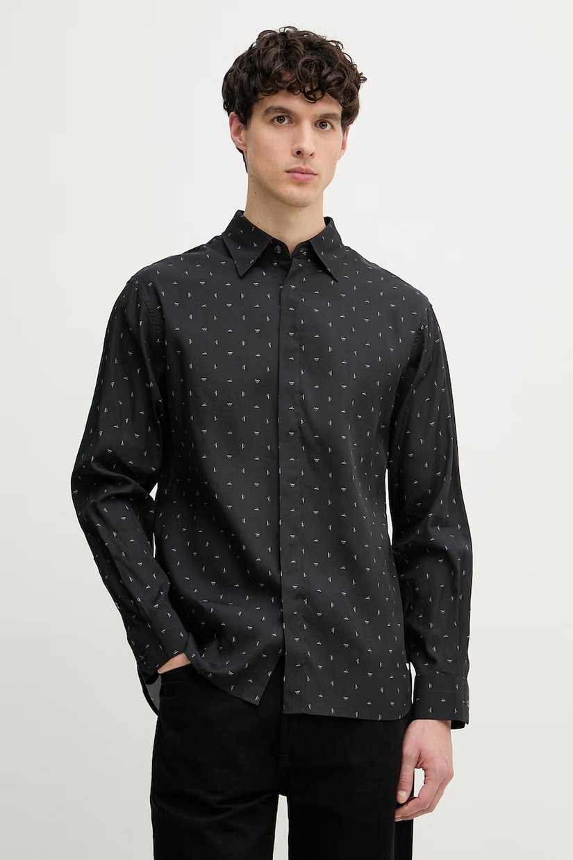 Emporio Armani cămașă pentru bărbați, cu lyocell